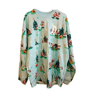 Disneyland Resort Santa Mickey Mouse & Friends Holiday Christmas Spirit Jersey